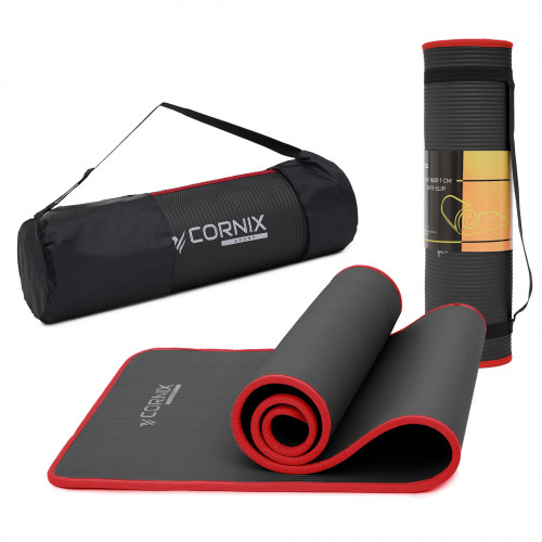 Купити Килимок для фітнесу  Cornix XR-0094 NBR Black/Red у Києві - фото №1